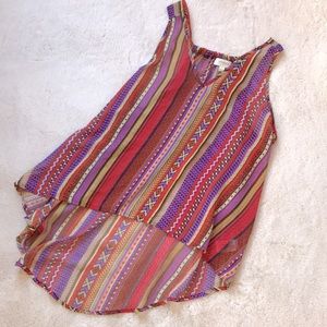 Umgee Silky Tribal High/ Low Tank Large